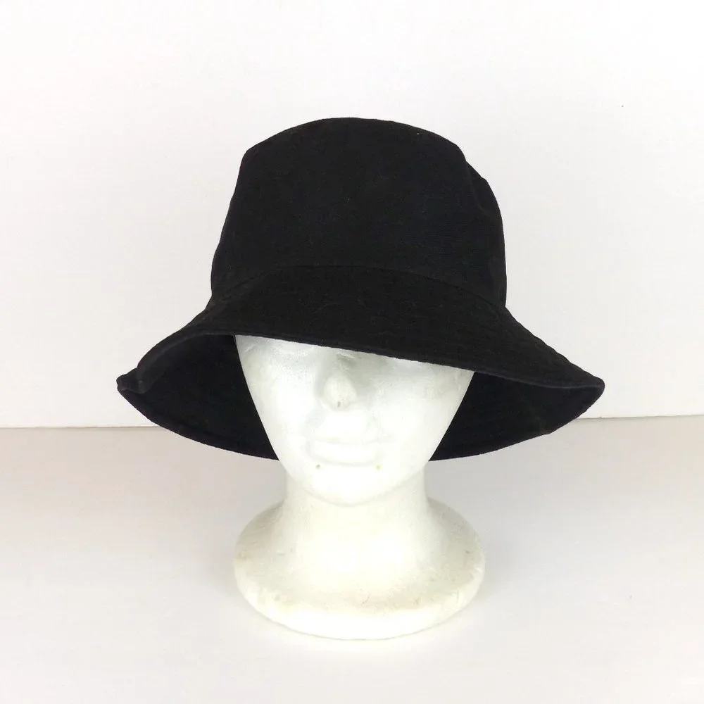 Eighty Eight Embroidered Melting Face Bucket Hat Adult One Size Black Reversible